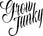 Black calligraphic text 'Grow Junky' on a white background